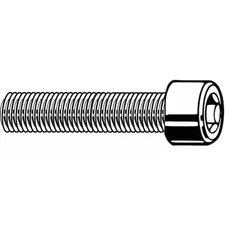 3/8"-24 Socket Head Cap Screw, Socket, Black Oxide Steel, 1-1/8 In Length, 50