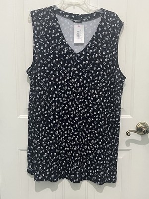 Boutique Purchased Heimish New w/ Tag Women's Sleeveless Top Size 2X Black&White