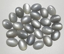 AAA Natural Gray Moonstone Cabochon Oval Shape Loose Gemstone