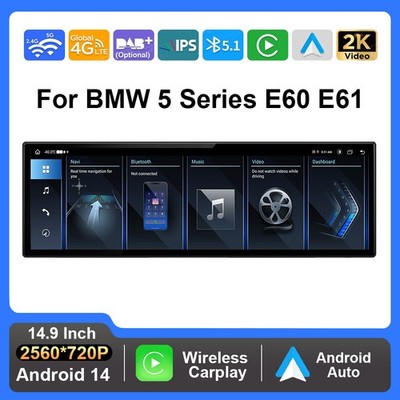 14,9'' Android Autoradio Für BMW E60 E61 CCC Touchscreen 8+128GB GPS Radio 4G LTE
