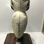 SWISHER& SOULES Metal Great Horned Snowy Owl Decoy  30's-40's double sided — photo 5