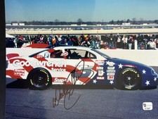 Dale Earnhardt Signed 8x10 NASCAR Racing Photo AUTO GAI Sticker