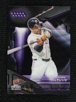 2026 Topps Chrome Black Purple Wave Refractor /75 Jose Altuve #24 1ut0