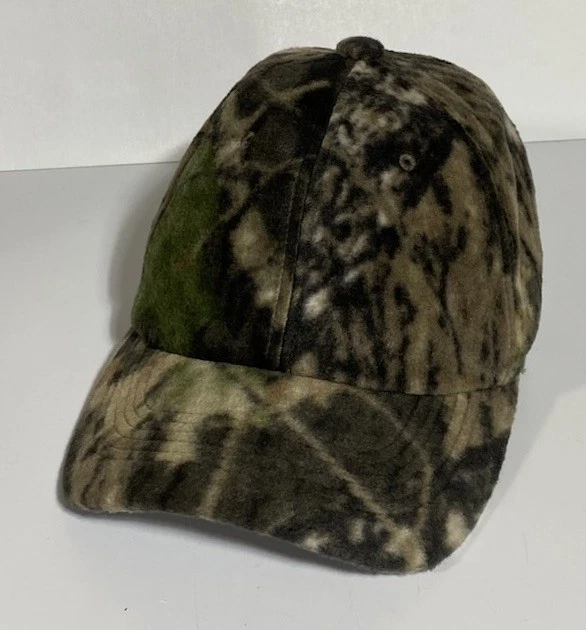 Vintage Fleece Camo Hat with Fold-Down Ear Flaps - Lightweight Warm Hunting
