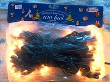 Luci Natalizie Vintage Natalizie * 100 pisellini Chiari * Giocoplast *