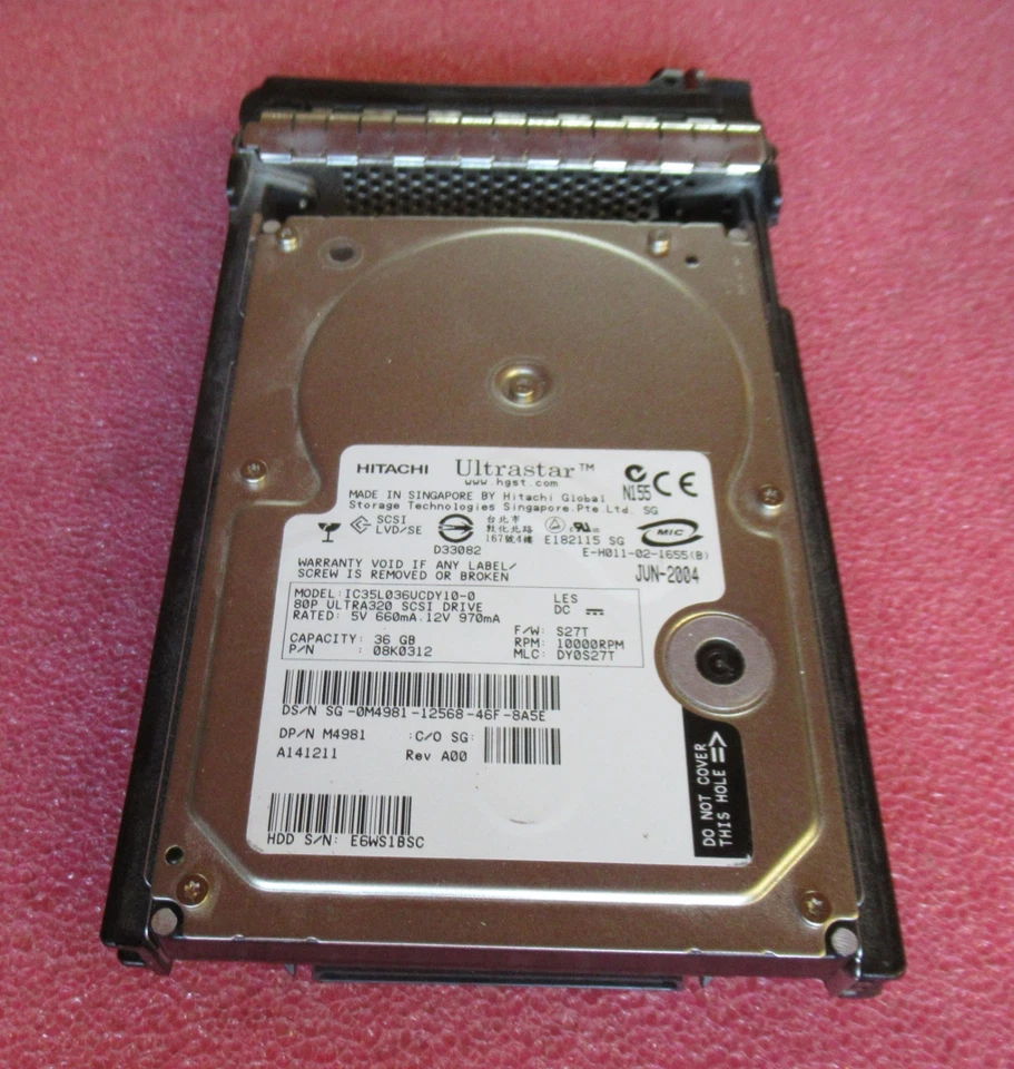 Hitachi 36GB Ultra320 SCSI Drive 3.5" HDD 08K0312 RPM 10K IC35L036UCDY10-0 M4981 - Image 4 of 4