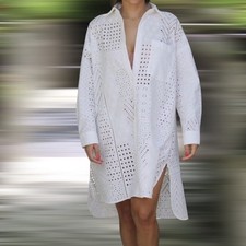 NWT ZARA EMBROIDERED EYELET DRESS ZW COLLECTION