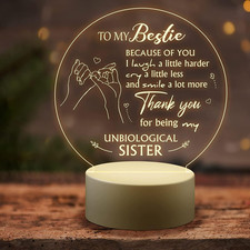 Sister Gifts - to My Sister Night Light, Gifts for Sister on Birthday Mothers Da