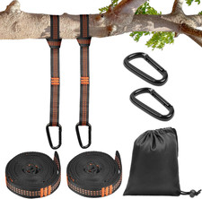 2 Pezzi Cinghie per Amaca, 300 Cm Cinghie Amaca Con 2 Moschettoni E 1 Borsa Port