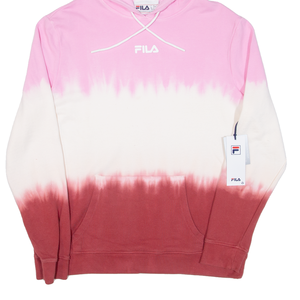 FILA Felpa con cappuccio uomo oversize rosa S