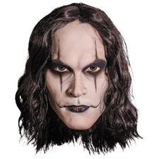 The Crow Deluxe Eric Draven Overhead Plastic Mask with Wig-One Size