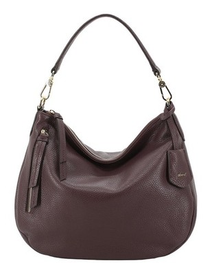 abro Leather Adria Hobo Juna S Schultertasche Tasche Burgundy beere