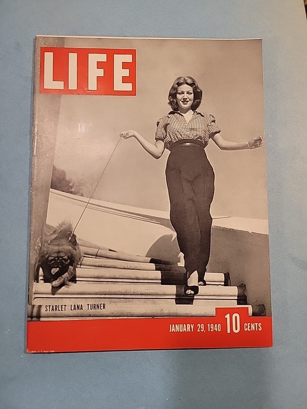Vintage January 29, 1940 LIFE Magazine - Starlet Lana Turner - WWII