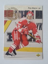Paul Kariya 1992-93 Upper Deck #586 Rookie Card World Junior . rookie card picture