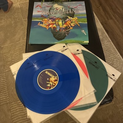 Trials of Mana SNES 3LP Vinyl Record Soundtrack OST LP SUPER NINTENDO FAMICOM
