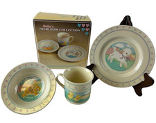 Hallmark Heirloom Collection Vintage 1984 Baby/Child 3-Piece Dish Box Set- Japan