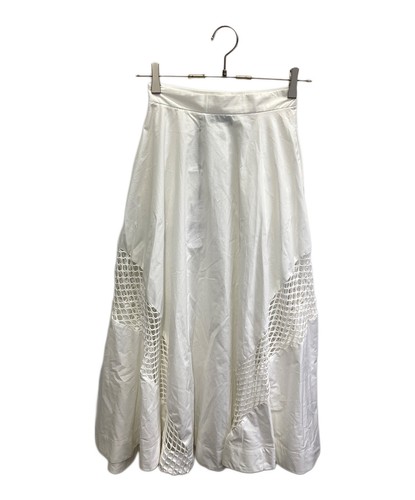 MSGM MESH MIX SKIRT 36 white Mint - Picture 2 of 5