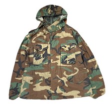US Military Coat C/W Field Jacket Woodland Camo Alpha Industries Large Short