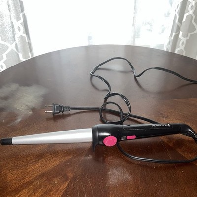 Remington Curling Wand Adjustable Heat Settings Black Pink Silver Electric