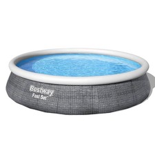 Bestway  Garden Pool Inflatable Family Round Grey With Pump (L) 396 x (H) 84cm