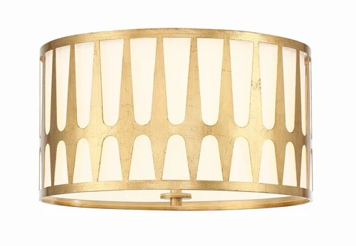 Crystorama Lighting Group ROY-800 Royston 3 Light 18"W Flush - Gold - Picture 1 of 9