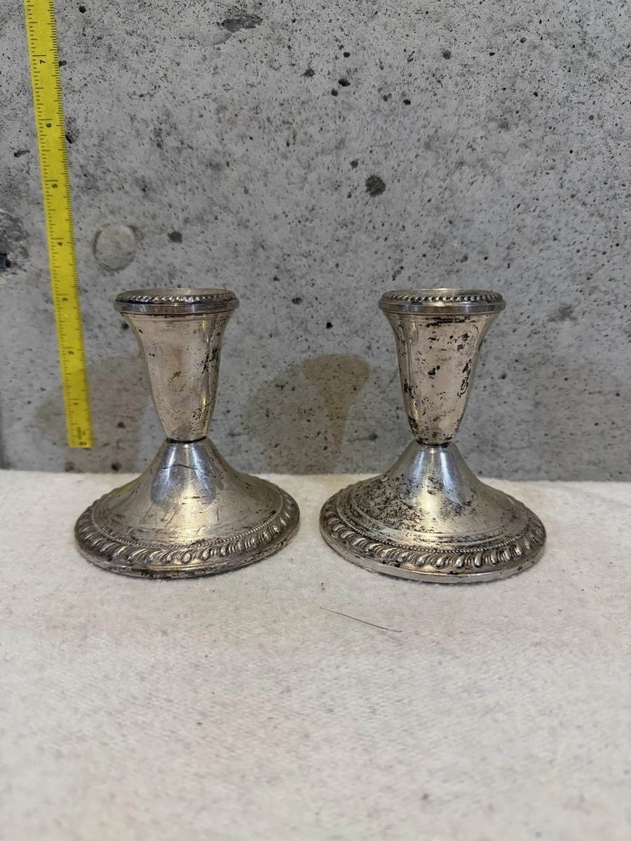 Duchin Creation In Antique Us Sterling Silver Candlesticks