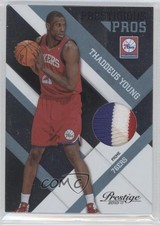 2010 Prestige Prestigious Pros Platinum Prime 5/25 Thaddeus Young #9 Patch b9u