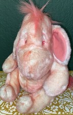 Disney  Rare Pink Eeyore Plush Stuffed Animal  W/Pink Heart  12 Inch Eeyore