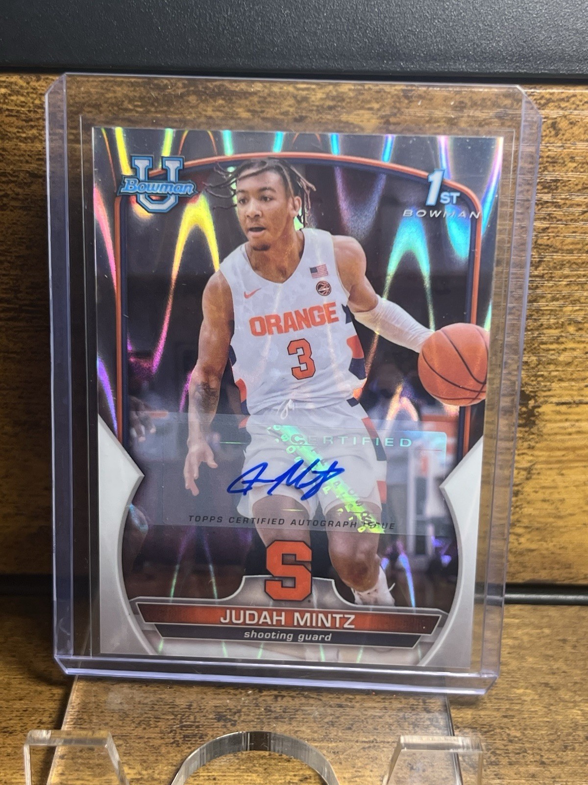 2022-23 Bowman University Chrome 1st Auto Judah Mintz #33