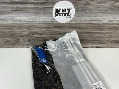 Adidas 'Leopard Print' Satin Wide Leg Track Pant | size XL
