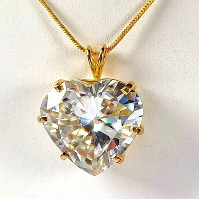 #ad #ad Certified 5 Ct White Diamond Heart Shape Pendant – Romantic Sparkle Great Gift $224.99