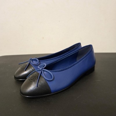 Chanel Ballerina Women's Size 9 Ballet Flat Shoes Lambskin Leather