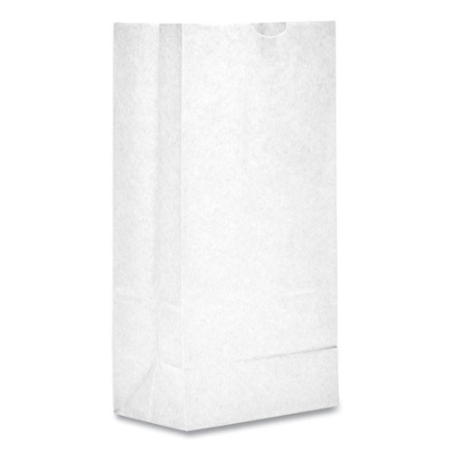 Grocery Paper Bags, 35 Lbs Capacity, #6, 6"w X 3.63"d X 11.06"h, White, 500 Bags - Picture 2 of 7
