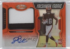 2022 Certified Freshman Fabric Signatures Mirror Orange David Bell Auto 15sx