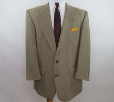 Burberrys Prorsum Wool Light Brown Glen Plaids Blazer Jacket Sport Coat 42 R USA