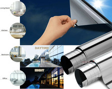 One Way Mirror Tint Window Film Privacy Protect UV Reflective Sun Block For Home