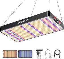 BESTVA DC3000 LED Grow Light Full Spectrum Veg & Bloom Switch Quiet Cooling Fan
