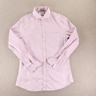 Charles Tyrwhitt Dress Shirt Men 15 33 Slim Fit Pink Button Up Non-Iron Work