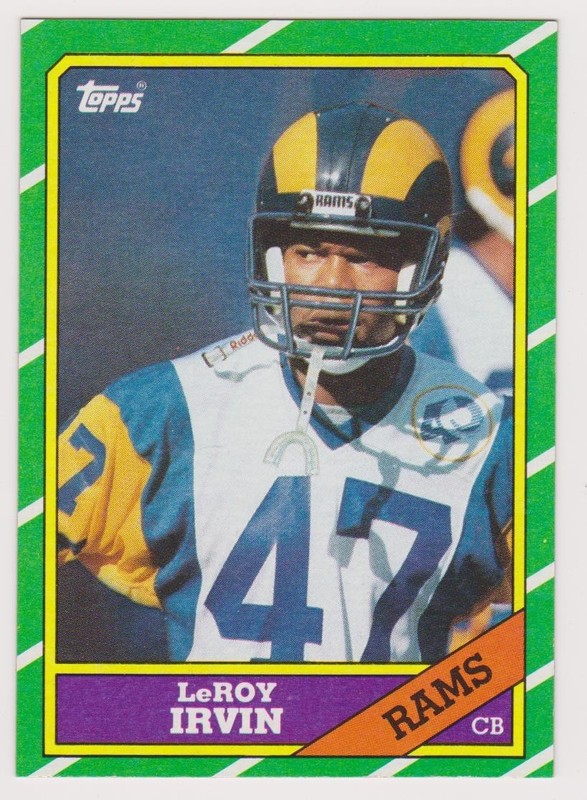 1986 Topps LeRoy Irvin #90 Los Angeles Rams NM or Better