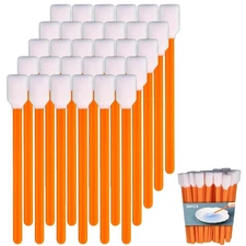 30 PCS Foam Cleaning Swabs 5.09" Applicator Printer Optical Lens Car Detailing