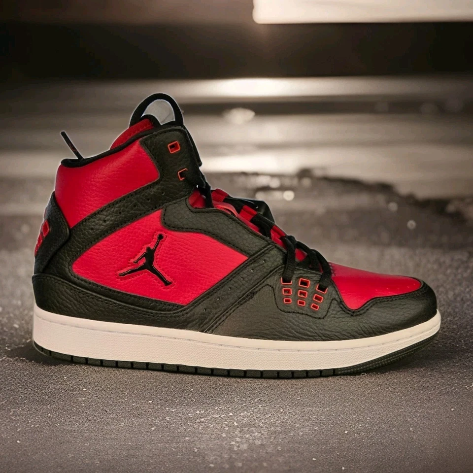 Zapatilla deportiva Jordan 1 Flight Mid para hombre - negra/roja Foto 2 de 4