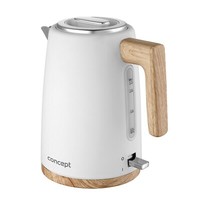 Wasserkocher Elektrisch Edelstahl / 2200W / 1.7 Liter / Weiß
