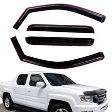 For 2006-2014 Honda Ridgeline Crew Cab In-channel Smoke Window Visor Vent Shade