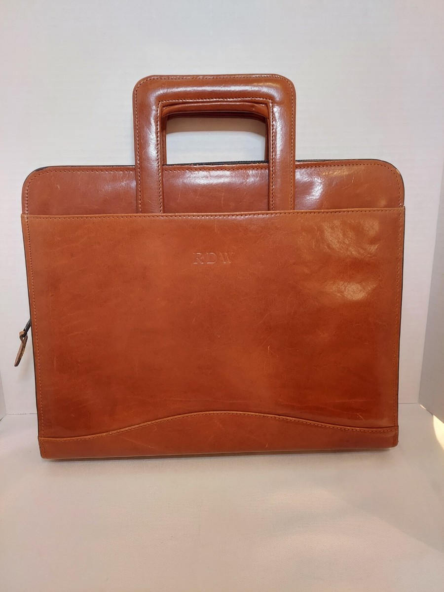 Scully leather handled notebook Scully Italian leather binder  RDW