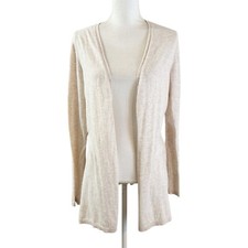 Fat Face Womens Cardigan Size US 12 UK 16 Open Front Longline Neutral Classic