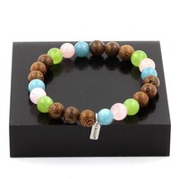Mineralien Und Edelsteine. Armband Perlen Rosenquarz + Peridot + Aquamarin
