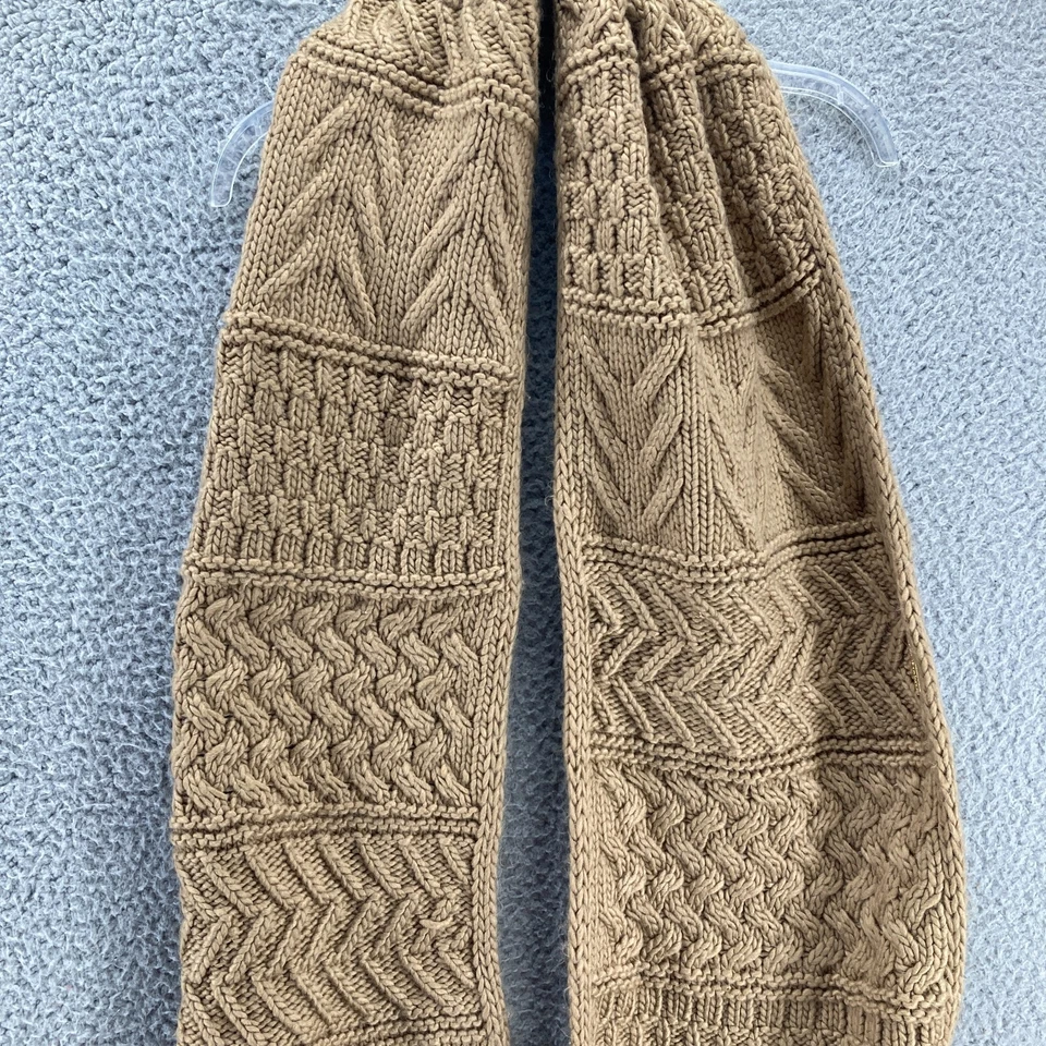 Шарф Michael Kors Infinity коренастый вязаный коричневый текстурированный легкий уход акрил - Изображение 3 из 4