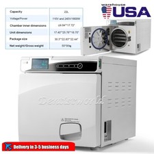 Dental 22L Class B steam sterilizer autoclave built-in printer vacuum Drying