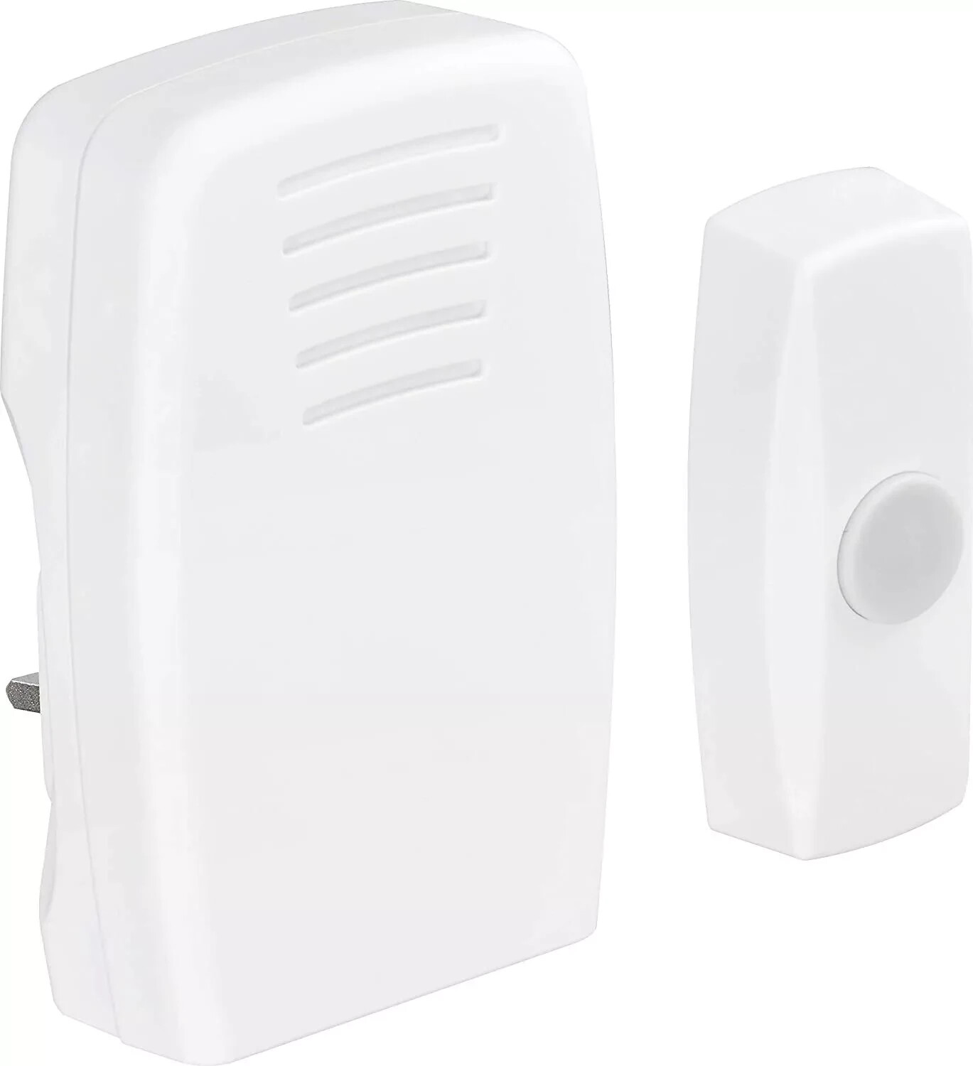 Masterplug Plug in DoorBell Door Chime 30m Range With Push Button Wireless 80dB
