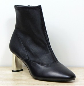m&s black leather ankle boots